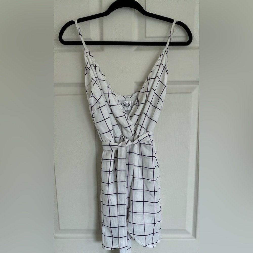 Sabo Skirt B&W Grid Romper